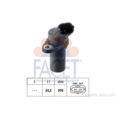 Imagen de FACET 9.0235 Sensor de Cigueñal Made in Italy OE Equivalent OPEL: Astra G CC, H Hatchback, Berlina, CHRYSLER: VOYAGER 4