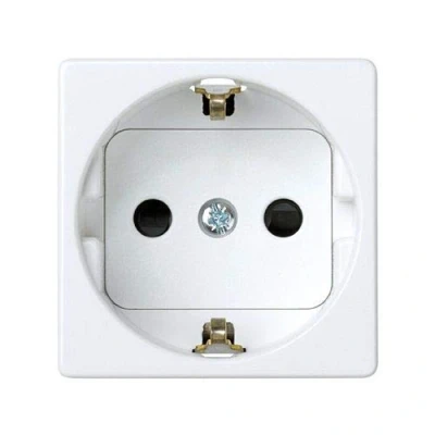 Imagen de CABLEPELADO Base de enchufe schuko Simon 27 con dispositivo seguridad y embornamiento A tornillo ‎‎16 250V 27472 65 45x45 mm 1 elemento Acabado Blanco