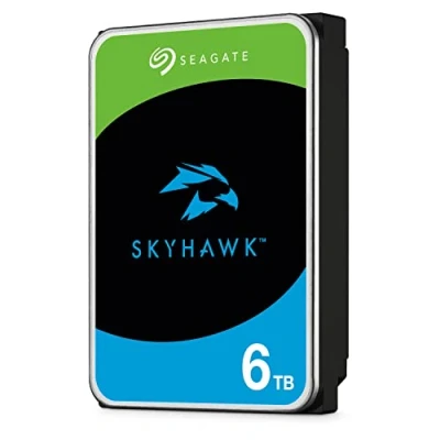 Imagen de Seagate SkyHawk, 6 TB, Disco Duro Interno de Vigilancia, HDD, 3.5&quot; SATA GB/s, Caché 256 MB, DVR, Sistema cámaras seguridad NVR y 3 años servicios Rescue (ST6000VX001)