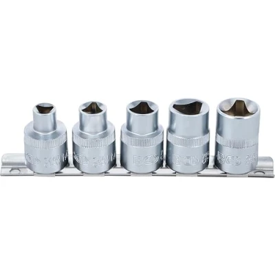 Imagen de BGS 8608 Juego de vasos 3 caras M5 M12 (8 16,5 mm) 5 piezas