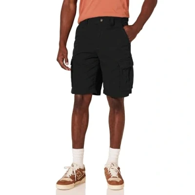 Imagen de Amazon Essentials Pantalón corto cargo de corte clásico (disponible en tallas grandes y largos especiales) Hombre, Negro, 42W
