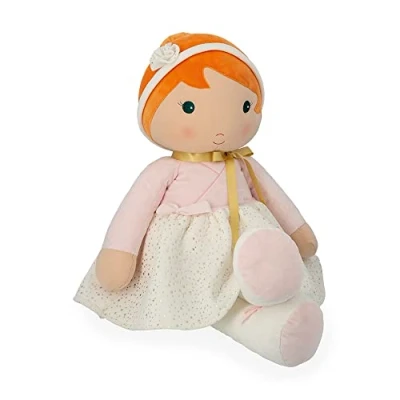 Imagen de Kaloo Tendresse, Mi Muñeca de Tela Valentine, Trapo Grande Bailarina 80 cm, Micro Terciopelo, Gigante, Tarjeta Personalizable, Desde el Nacimiento, K200000