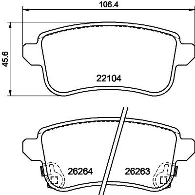 Imagen de HELLA 8DB 355 040 811 Juego de pastillas freno con avisador acústico desgaste tornillos pinza accesorios RENAULT: Talisman Berlina