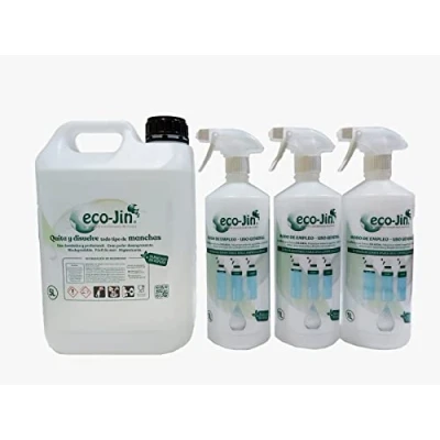 Imagen de ECO JIN GRAN PODER DESENGRASANTE BIDON 5 LITROS ULTRA CONCENTRADO + 3 VAPORIZADORES PARA SU DISOLUCION(SIN AROMA)