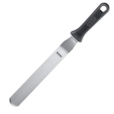 Imagen de Westmark Paleta angular profesional de respostería, Angulada, Flexible, Tamaño la hoja: 3,5 x 22 cm, Longitud: 39,5 Acero inoxidable/plástico, Master Line, Negro/plateado, 31272270