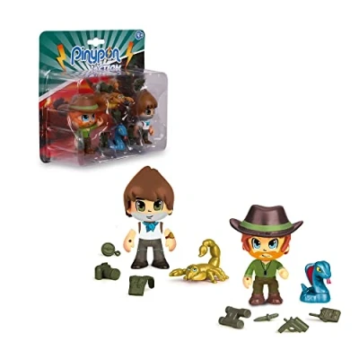 Imagen de Pinypon Action Wild 2 Figuras con Animales, para niños y niñas a Partir de 4 años, Famosa (700016607)