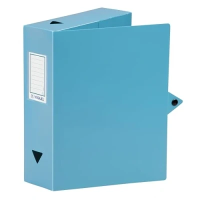 Imagen de Viquel Class Doc Caja para archivar (polipropileno, ancho 80 mm, color azul turquesa