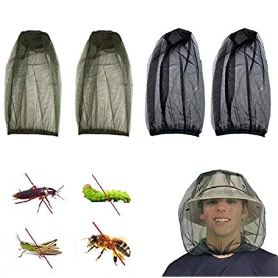 Imagen de JINXM 4 Piezas Máscara de Mosquito Head Net Cara Antimosquitos Bee Bug Insectos Gorro, Anti Hat para Colmenar Pesca Protección Entusiastas al Aire Libre
