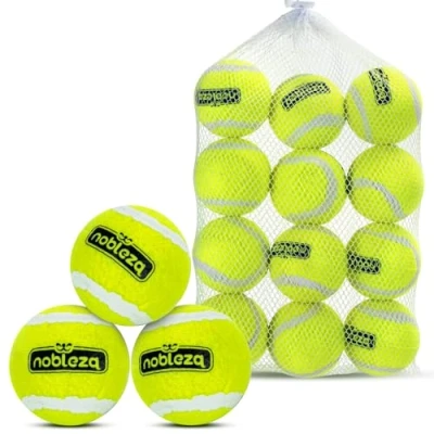 Imagen de Nobleza Pelota Perro, 12 Pack Interactiva Pelotas Tenis para Perros, de Caucho Natural, Juguetes Perros Duradera y Elástica Pequeños Medianos 6.35cm