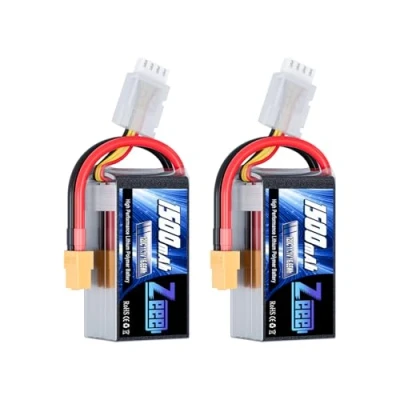 Imagen de Zeee 11.1V 120C 1500mAh 3S RC Lipo Batería con Enchufe XT60 para FPV Drone Quadcopter Helicóptero Avión Barco Coche Modelos (Paquete de 2)