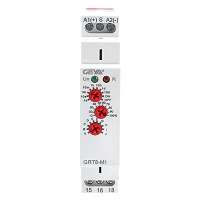 Imagen de GEYA relé de tiempo multifunción 16A 10 opciones función AC/DC12V 240V 1 control Contacto (GRT8 M1,AC/DC12V 240V)