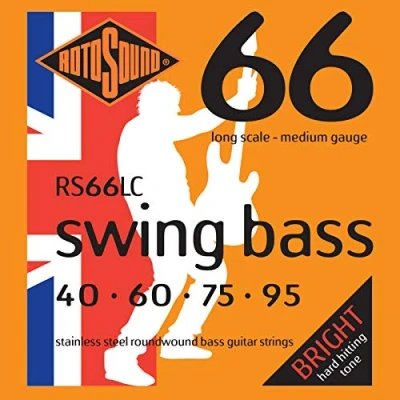 Imagen de cuerdas Rotosound para bajo eléctrico SWING 66 Stainless SETS 4 RS66LC Medium 40 95