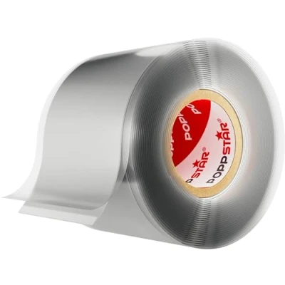 Imagen de POPPSTAR cinta de silicona autofusión, 1 x 3 m, ideal como reparación, aislante y sellado (estanca, hermetica), 38mm ancho, color gris