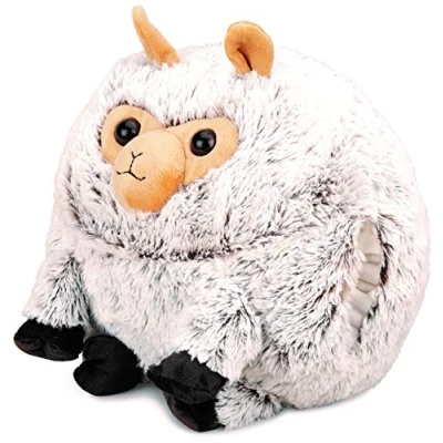 Imagen de COZY NOXXIEZ Juguetes de peluche para calentar las manos, animales granja, lindas almohadas niños, peluches suaves y esponjosos, regalos reutilizables niñas, niños bebés (alpaca)