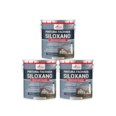 Imagen de Pintura SILOXANO ARCAFAÇADE 3 x 10 L RAL 9001 Blanco Crema ARCANE INDUSTRIES