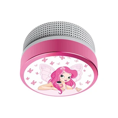 Imagen de ELRO FS811017 FS8110 Detector de Humo diseño niños Elfo Princesa con batería 10 años Después EN14604 Rosa, 1 Pieza