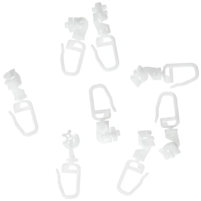 Imagen de GARDINIA Deslizadores giratorios para raíl de cortina 4 mm, Blanco, 20 unidades