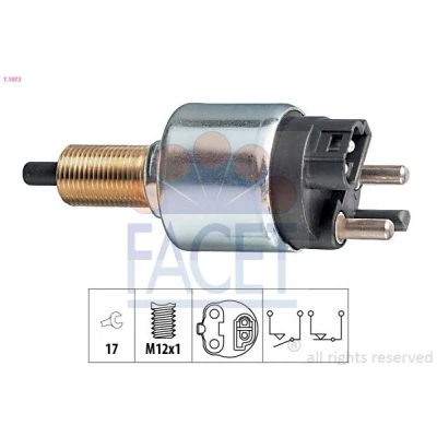 Imagen de FACET 7.1073 Interruptor luces freno mecánico M12x1 Made in Italy OE Equivalent