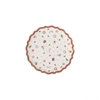 Imagen de Villeroy &amp; Boch Toy&#039;s Delight Fuente para Pastel con Pie Pequeña de 21 cm Diámetro, Porcelana, Blanco/Multicolor