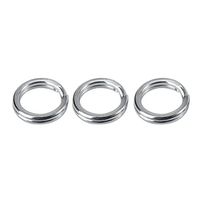 Imagen de Anillos Partidos de Pesca Dobles Señuelos Kit Aparejos Conector para Accesorios Pesca(50 Piezas 10#)