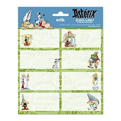 Imagen de Grupo Erik etiquetas adhesivas Asterix y Obelix Pegatinas libro nombres/Pack escolares Producto con licencia oficial, ELE0288