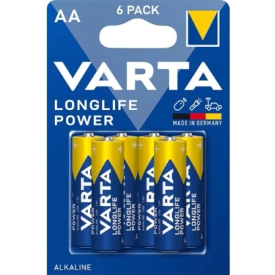 Imagen de Varta Batería alta energía alcalinas AA LR06, 6 unidades/paquete [paquete de 2]