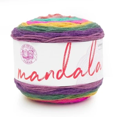 Imagen de Lion Brand Yarn Mandala, hilo multicolor para tejer, ganchillo y manualidades, mantis, 1 paquete