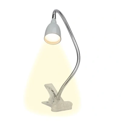 Imagen de BRILLIANT lamp Anthony LED lámpara de clip titanio 1x 2.4W integrado, (200lm, 3000K) Escala a ++ E Con interruptor cable