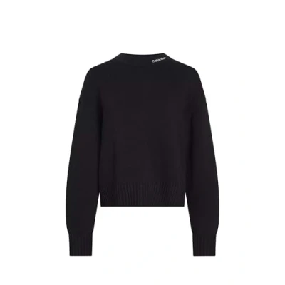 Imagen de Calvin Klein Logo Embj20J225073 Suéter pulóver, CK Black, S para Mujer