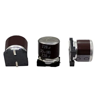 Imagen de Condensador Elko 10x radial 220µF 35V electrolítico SMD hasta 105C 220uF de Elna