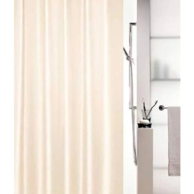 Imagen de Spirella 180 x 200, colección Altro, Cortina de Ducha Textil, 100% Polyester, Beige, Crema