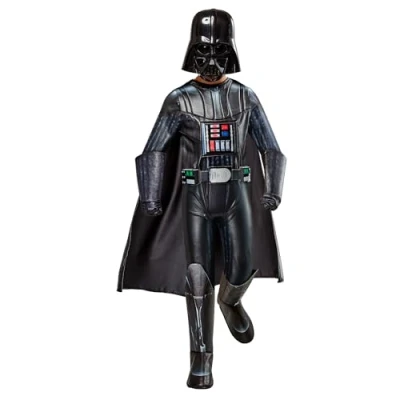 Imagen de Rubies Disfraz Darth Vader Premium para niños y niñas, Traje completo de lujo, máscara, capa guantes, Oficial Star Wars, Unisex Cosplay, Cumpleaños Fiestas
