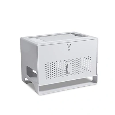 Imagen de MNBVH Caja para Cables y Router Enchufes, de Almacenamiento Router, Organizar Cables, Decoración del Hogar Grey