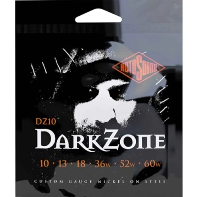 Imagen de Rotosound Roto guitarra eléctrica niquelada juego Darkzone Custom 10 56 DZ10
