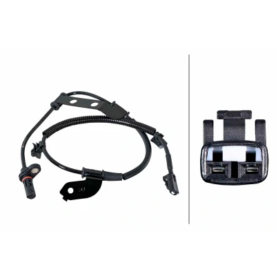Imagen de HELLA 6PU 358 252 241 Sensor de ABS con clips fijación en el cable Hall 2polos 785mm KIA: cee‘d I Hatchback