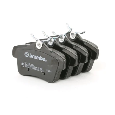 Imagen de BREMBO P 61 114 Juego de pastillas freno excl. contacto avisador desgaste Chapa antichirridos, con tornillos pinza sin accesorios