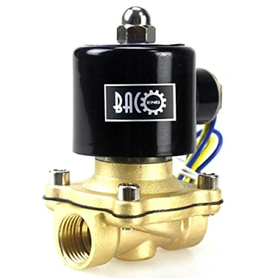 Imagen de BACOENG DC 12V 1/2&quot; válvula de solenoide eléctrica Latón Viton Solenoid Valve para agua aire aceite NC