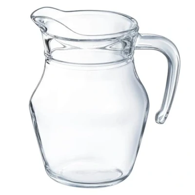 Imagen de MGE Jarra de Vidrio para Agua con Tapa Frigorífico Botella Nevera Agua, Té, Zumo Frutas, Limonada 500 ml
