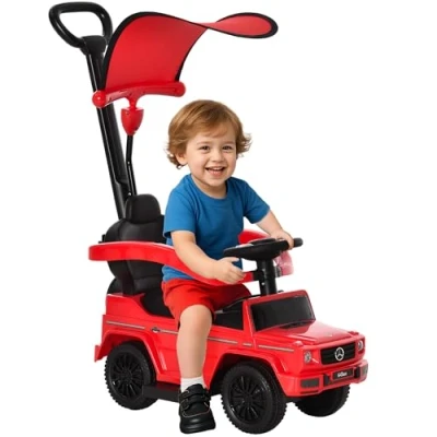 Imagen de HOMCOM Correpasillos para Niños con Licencia Mercedes G350 Coche de 1 3 Años Bocina Capota Extraíble y Barandilla Carga 25 kg 85,5x40,5x95 cm Rojo