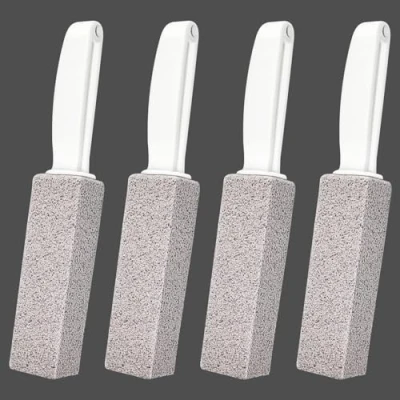 Imagen de HSLXBY 4 Piezas Piedra Limpiadora WC con Mango,Bloque Limpiador WC,Mango Manchas Profundas,Piedra Pómez Cepillo para Baños,Inodoros,Cocinas,Piscinas Profundas
