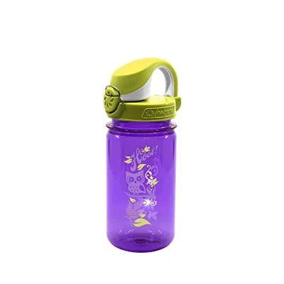 Imagen de Nalgene Botella unisex juvenil OTF Kids de sostenido, diseño búho, color morado, 0,35 litros
