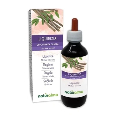 Imagen de Regaliz (Glycyrrhiza glabra) raíces Tintura Madre sin alcohol Naturalma Extracto líquido gotas 200 ml Complemento alimenticio Vegano