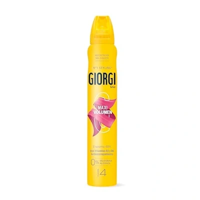 Imagen de Giorgi Line Espuma Maxi Volumen 24h, Anti Encrespamiento e Hidratación, 0% Siliconas y Alcohol, Fijación 4 250 ml
