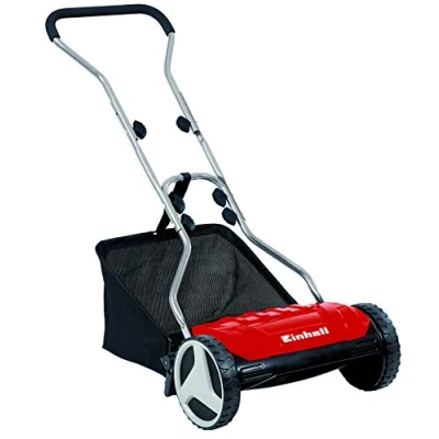 Imagen de Einhell GE HM 38 S F Cortacesped manual ( altura de corte 13 mm , ancho 38cm, hasta 250m² jardín, 26L capacidad bolsa) (ref.3414161)