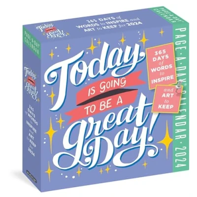 Imagen de Today Is Going to Be A Great Day! Page Day Calendar 2024: 365 Days of Words Inspire and Art Keep