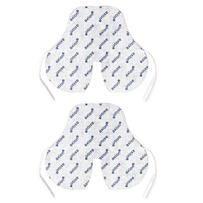 Imagen de 2 electrodos especiales axion Parches para el cuello electroestimulador TENS y/o EMS reutilizables y autoadhesivos con conector pin de mm