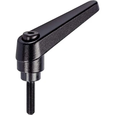 Imagen de HALDER 24400.0664 Palancas de sujeción Ajustables, Negro, d1=30 mm / d2=M16 l1=50
