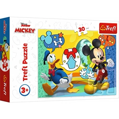Imagen de Trefl 30 Elementos Rompecabezas Coloridos con Personajes Disney, Mickey Mouse, Entretenimiento Creativo, Diversión para niños a Partir de 3 años Puzzle, Color ratón y casa Feliz (18289)