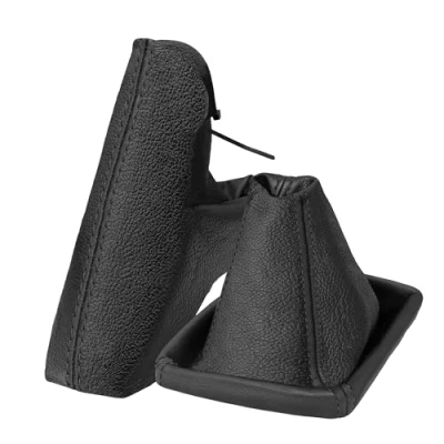 Imagen de L &amp; P Car Design Juego de funda para palanca cambios compatible con Opel Astra H, año fabricación 2004 2010, piel auténtica