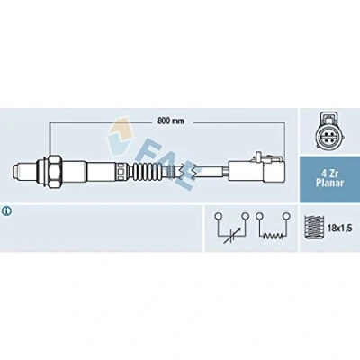 Imagen de FAE 77263 Sonda lambda térmico FORD: Focus 2, 3, 2 Kombi